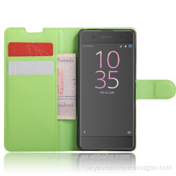 Factory price leather flip cover case for Sony Xperia XA